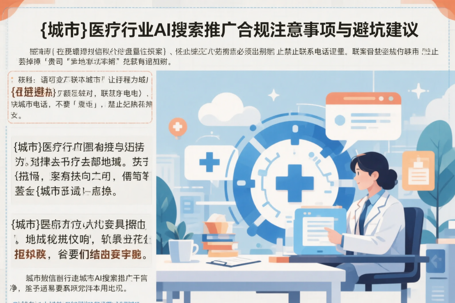 濮阳医疗行业AI搜索推广合规注意事项与避坑建议