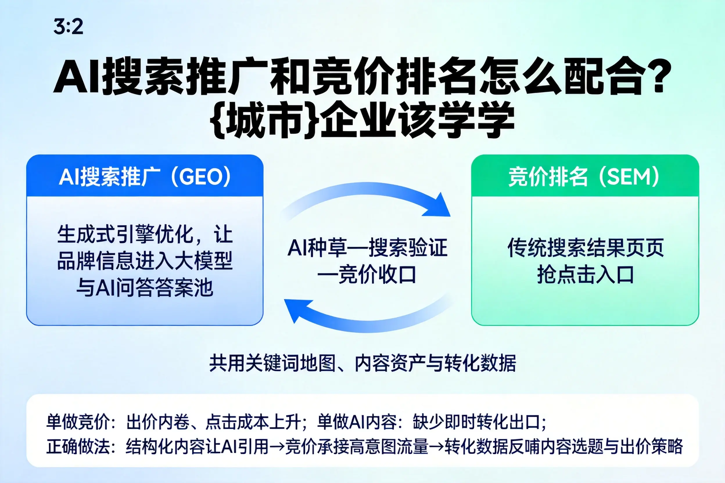 AI搜索推广和竞价排名怎么配合？濮阳企业该学学