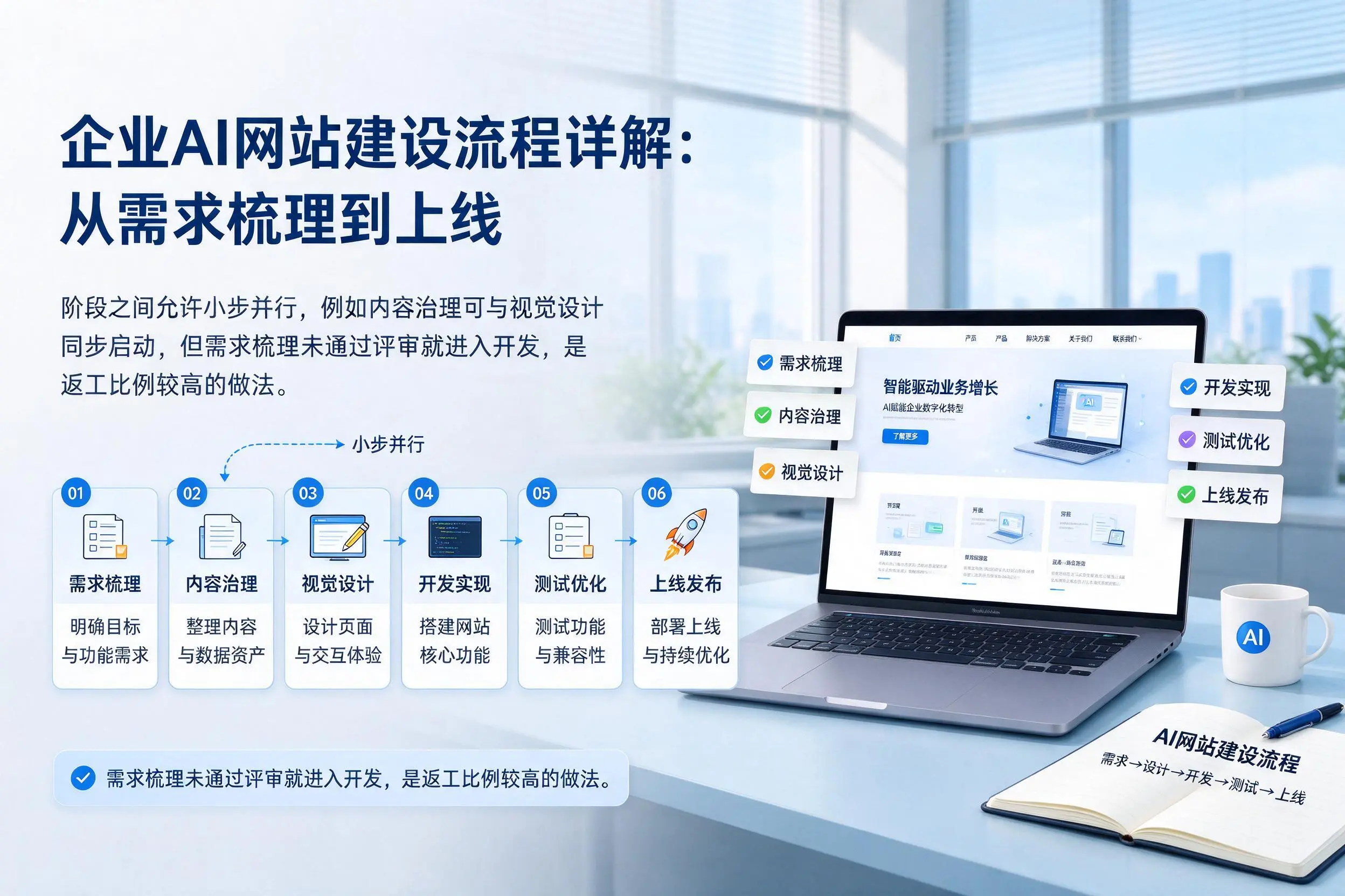 濮阳企业AI网站建设流程详解：从需求梳理到上线