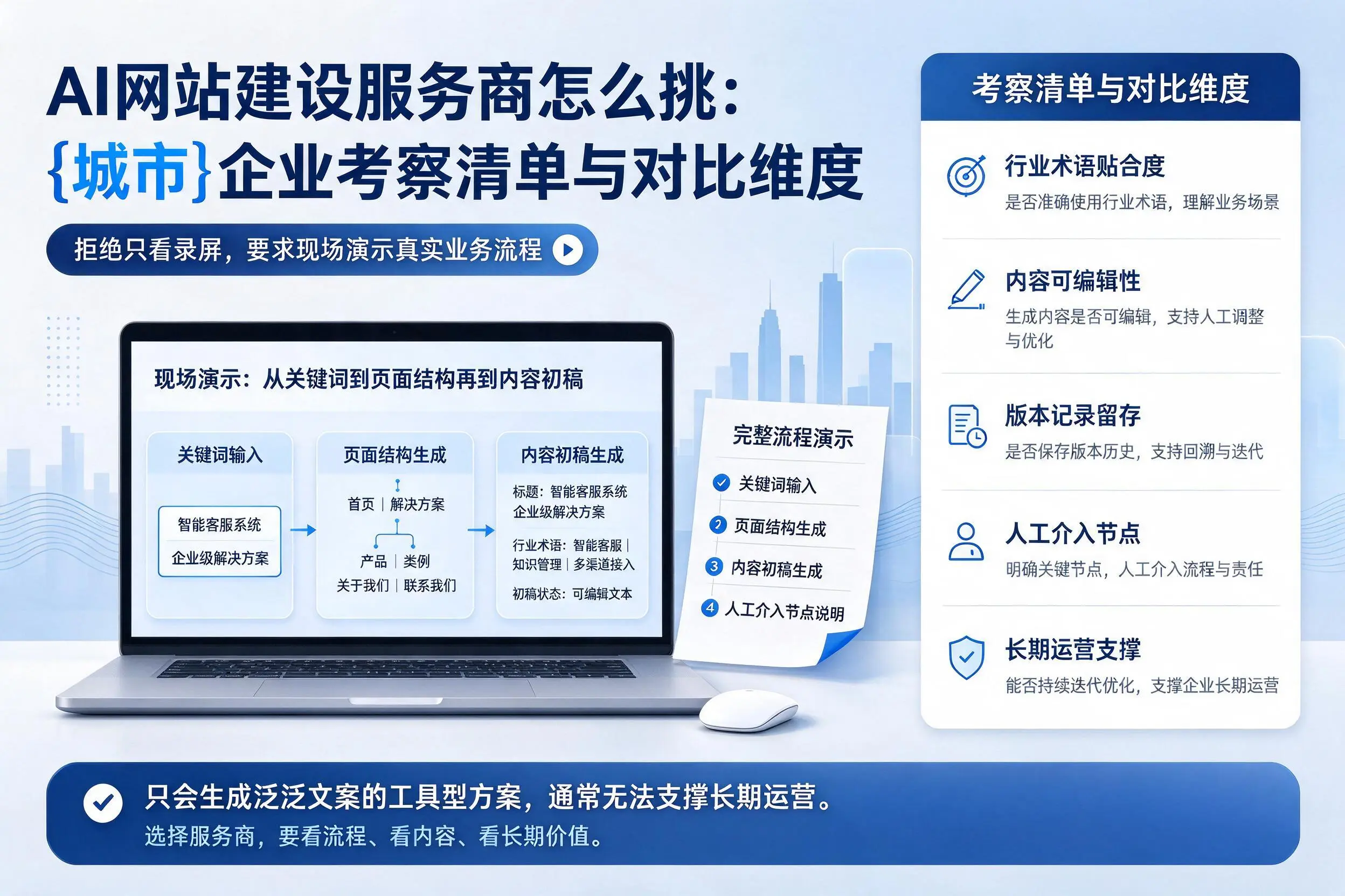 AI网站建设服务商怎么挑:濮阳企业考察清单与对比维度