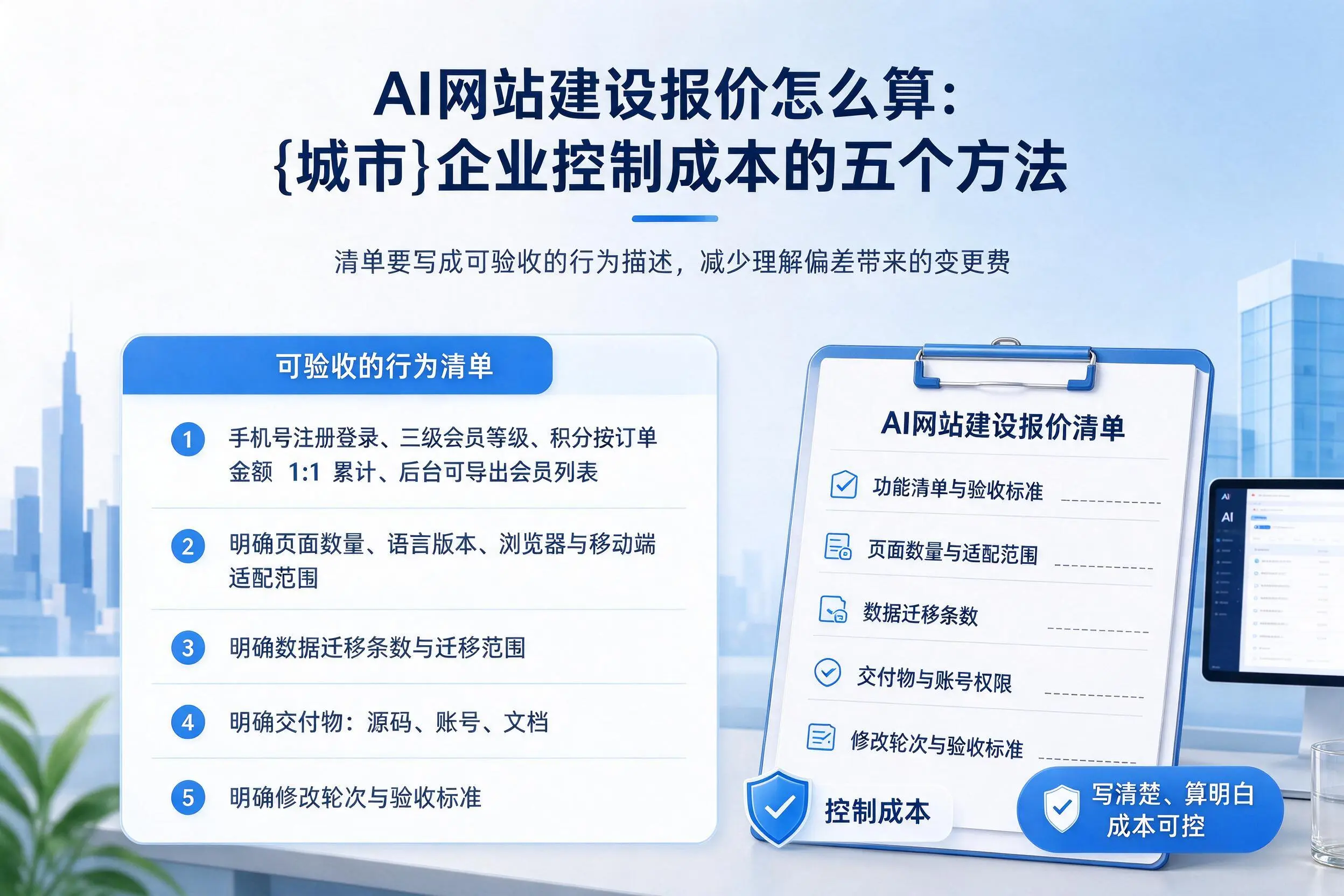 AI网站建设报价怎么算：濮阳企业控制成本的五个方法
